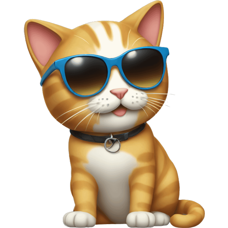 Cat with sunglasses emoji