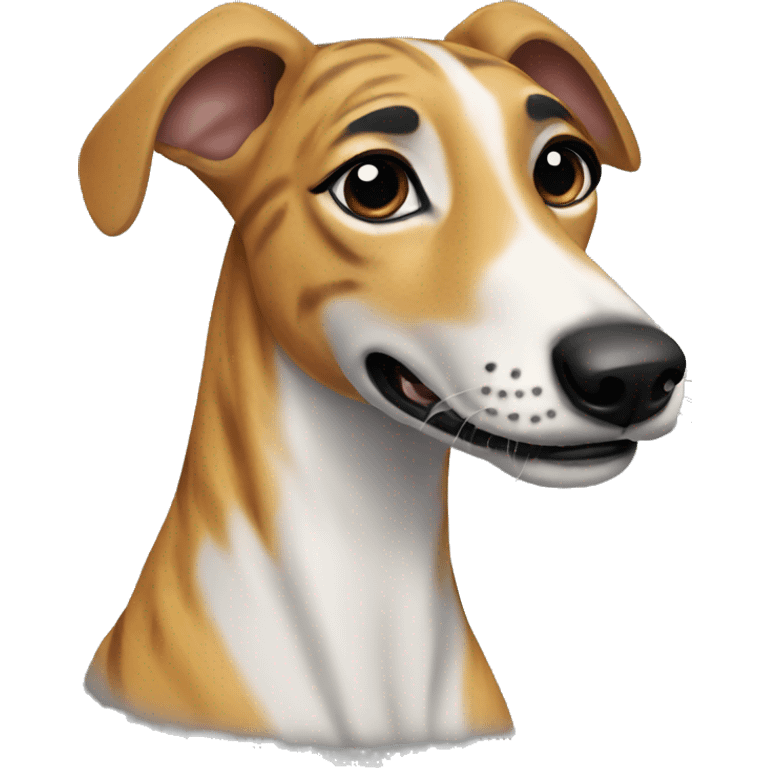  tiger greyhound with black nose emoji