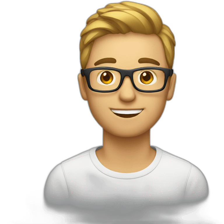 digital marketer at computer without glasses emoji