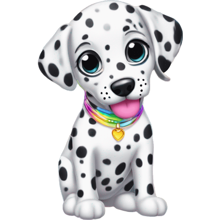 lisa frank rainbow dalmatian puppy emoji