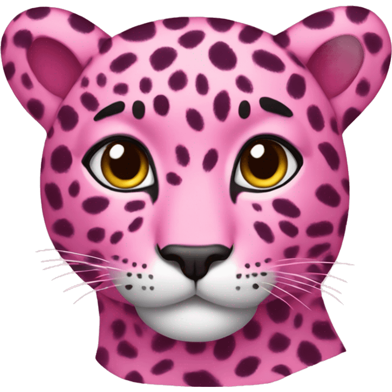 Pink leopard  emoji