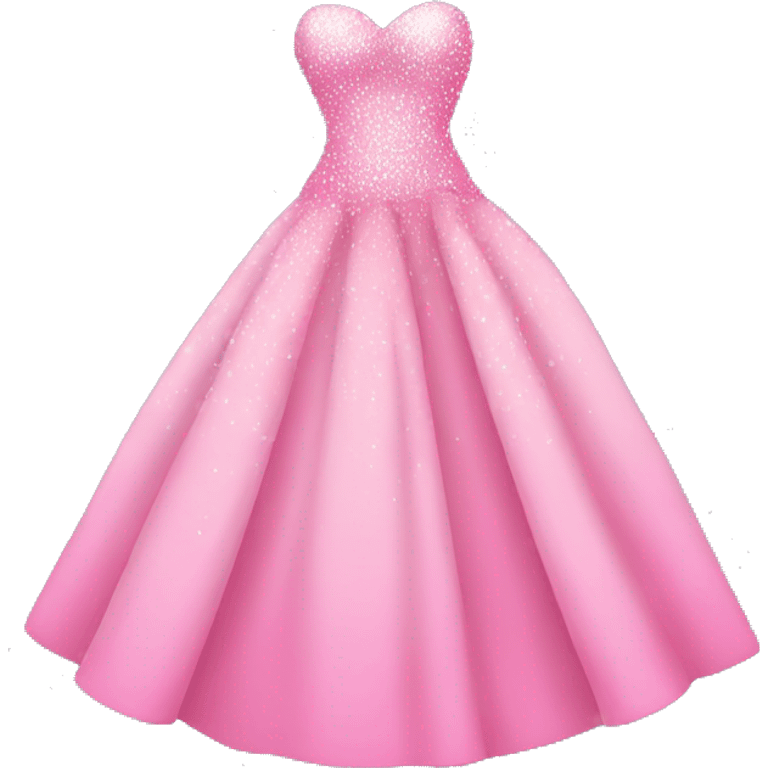 Pink strapless dress with sparkles emoji