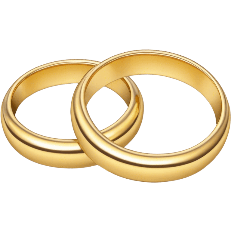 Two gold wedding rings emoji