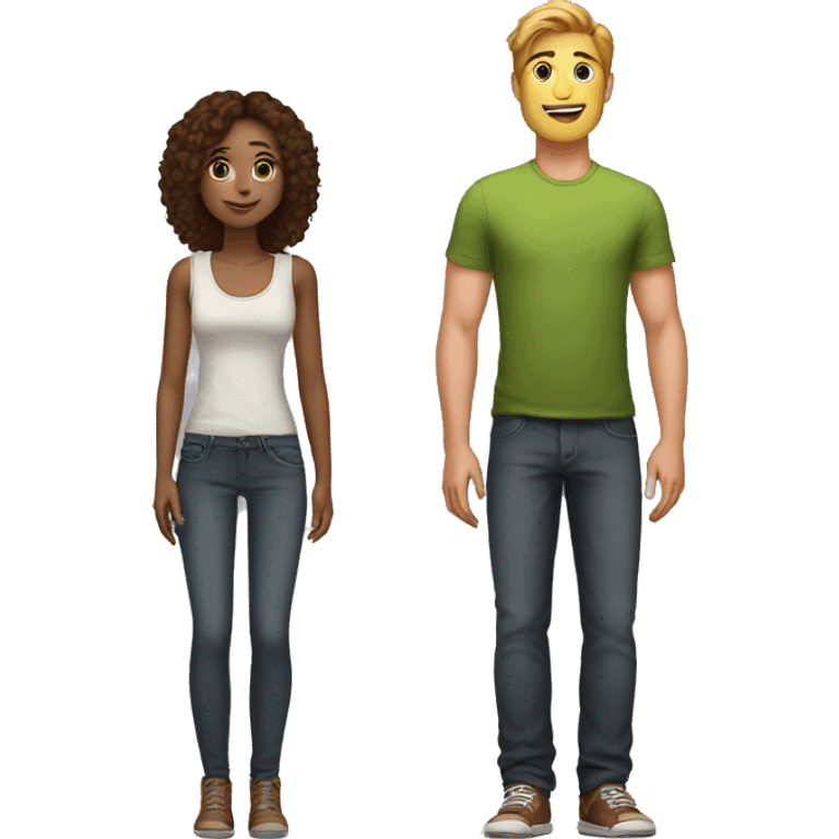 emoji depicting tall guy next to short girl emoji