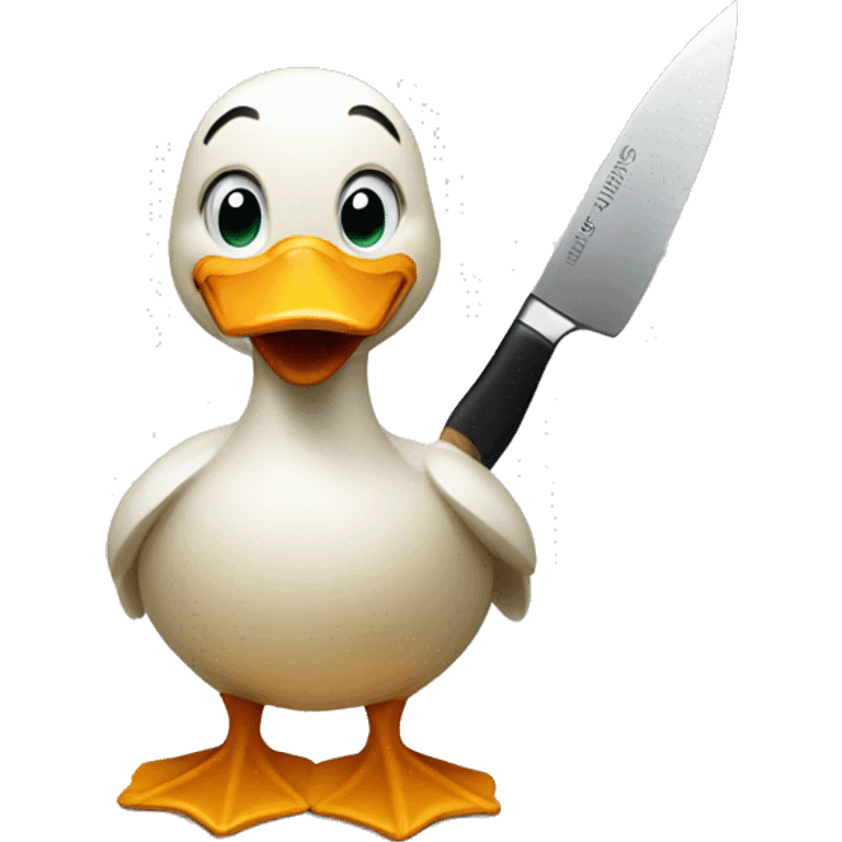 Duck with a knife emoji