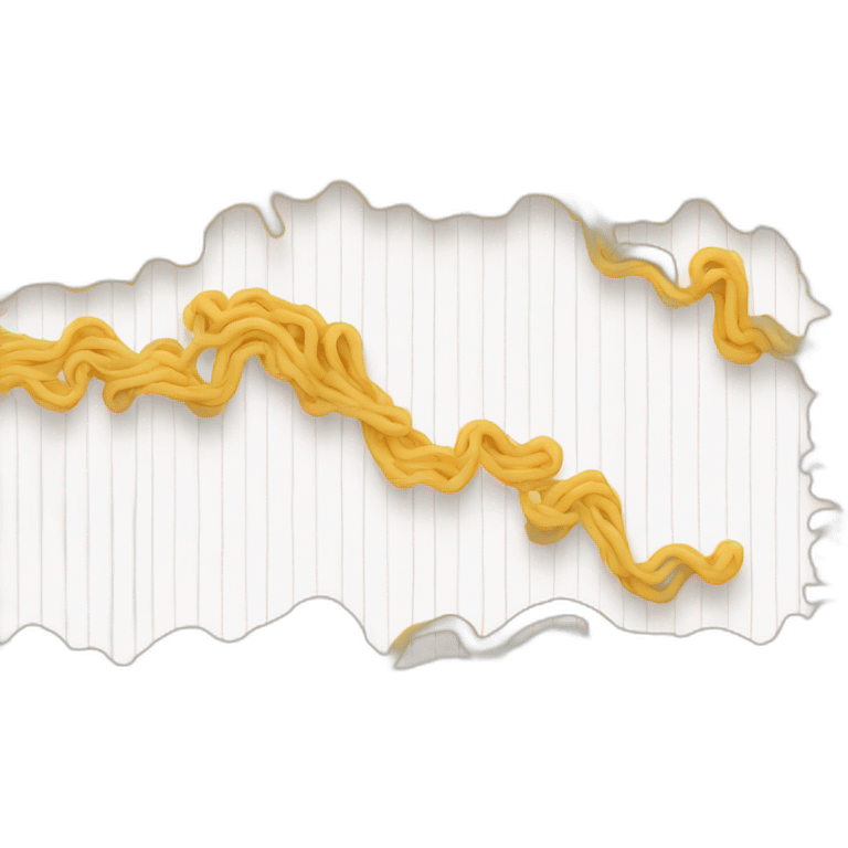 chart with downward trend made of noodles emoji