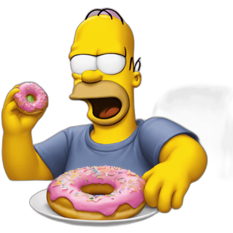 Homer simpson eating a donut emoji