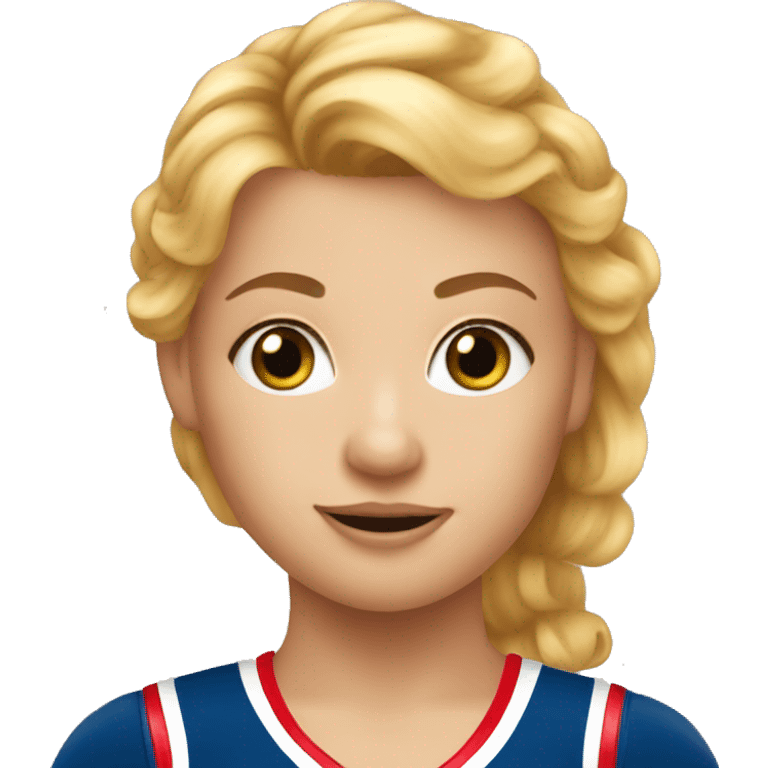 Petite strawberry blond cheerleader emoji