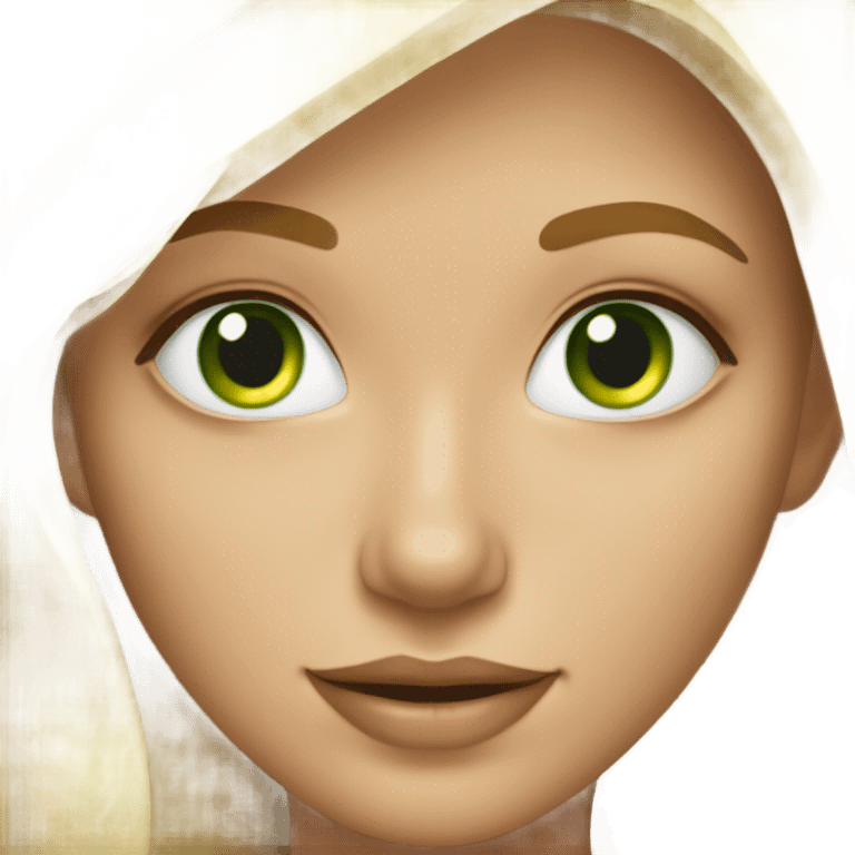 gorgeous blonde girl green eyes gold jewlery emoji