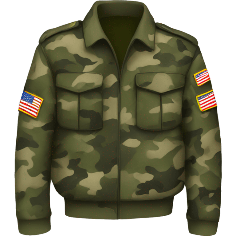 military jacket camouflage emoji