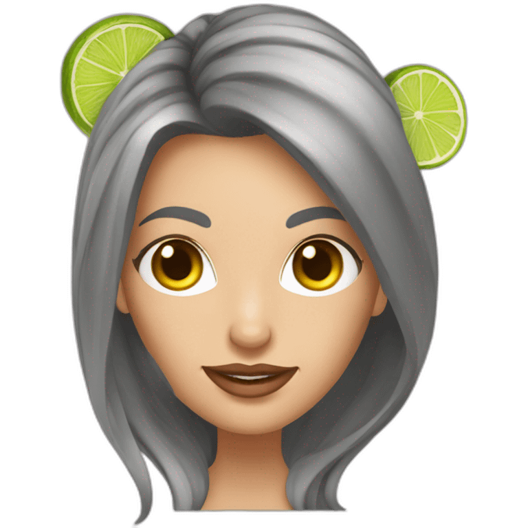 Belle femme boit un moscow mule emoji