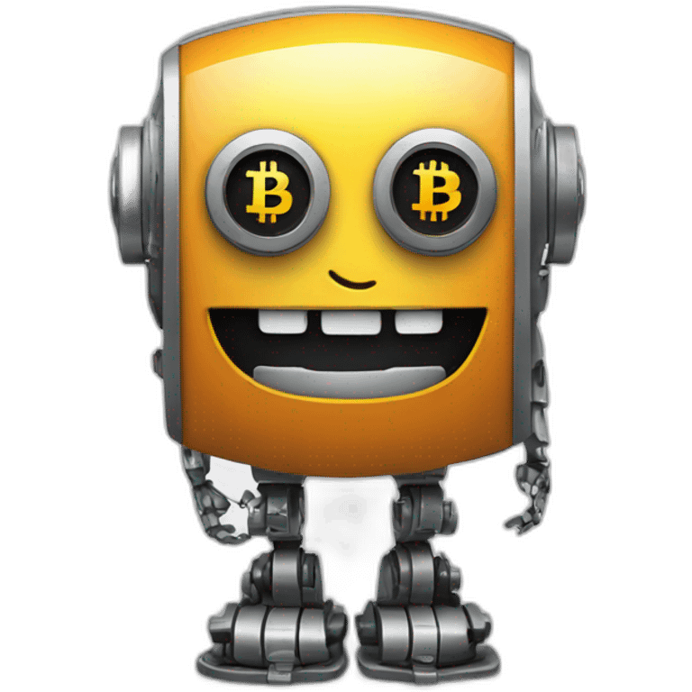 robot bitcoin smile emoji