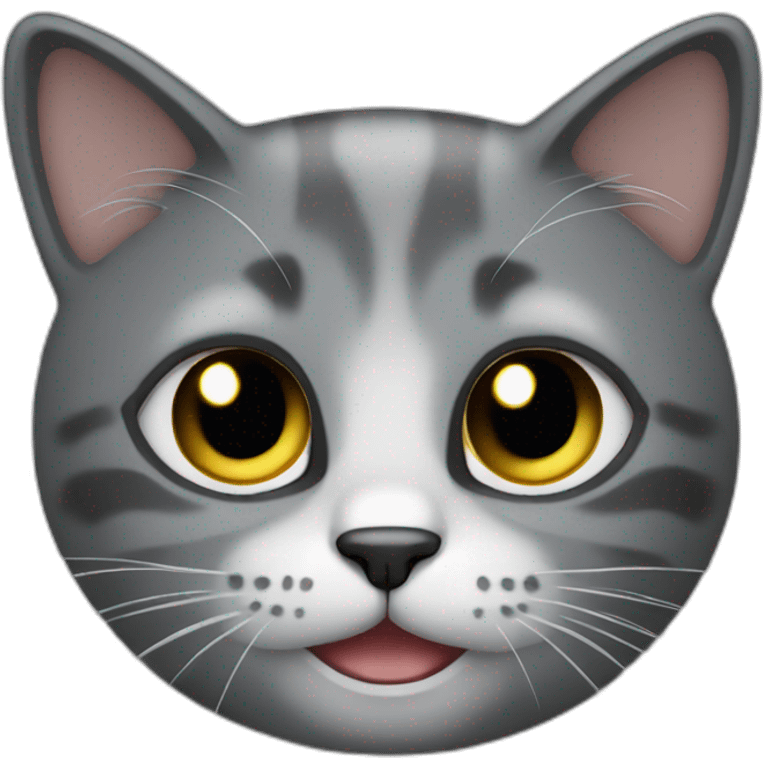 Gato gris oscuro emoji