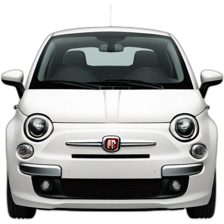 Fiat 500 2014 white front emoji