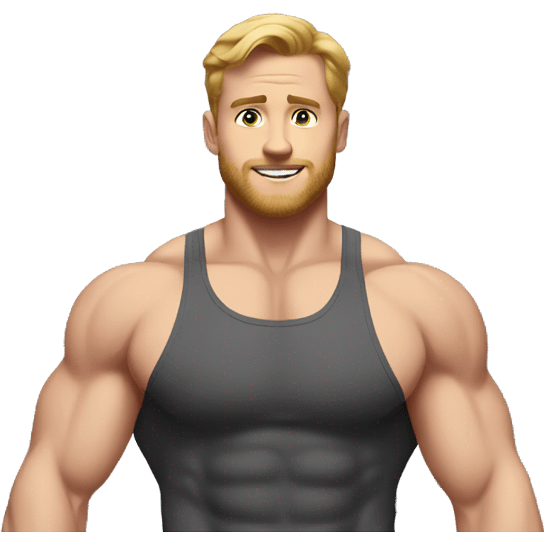 white guy on chest day emoji