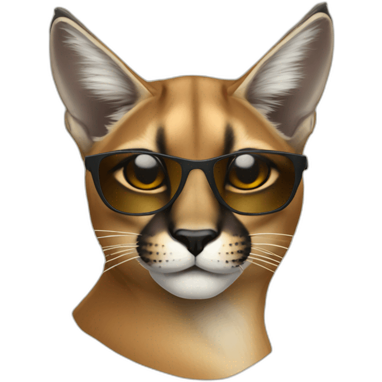 Caracal with sunglasses emoji