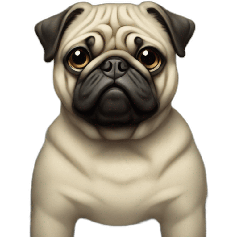 A cyberpunk pug in Art Nouveau style during 1910 emoji