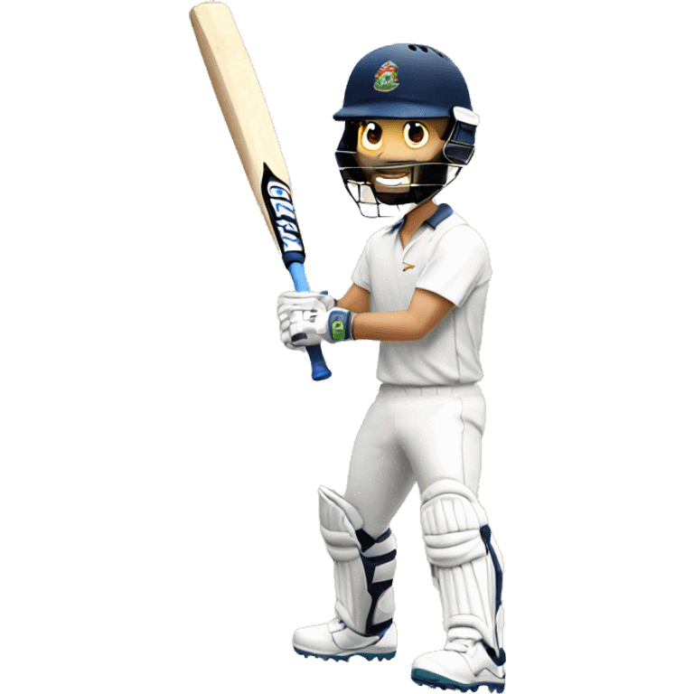 Cricketer with Bat emoji