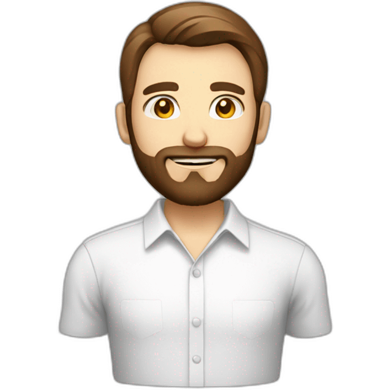 male beard developer glass brown hair european white shirt emoji