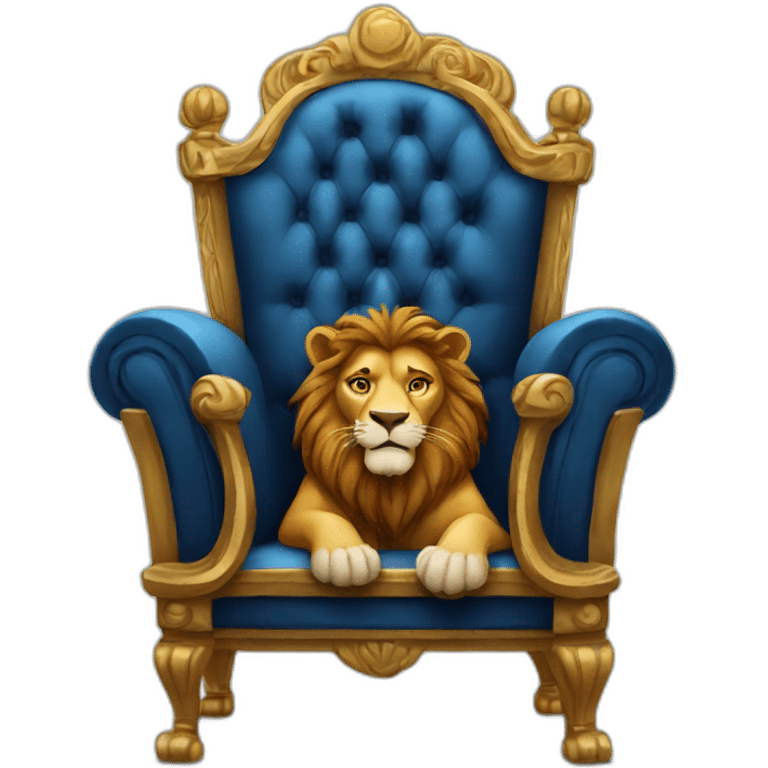 Lion in king chair  emoji