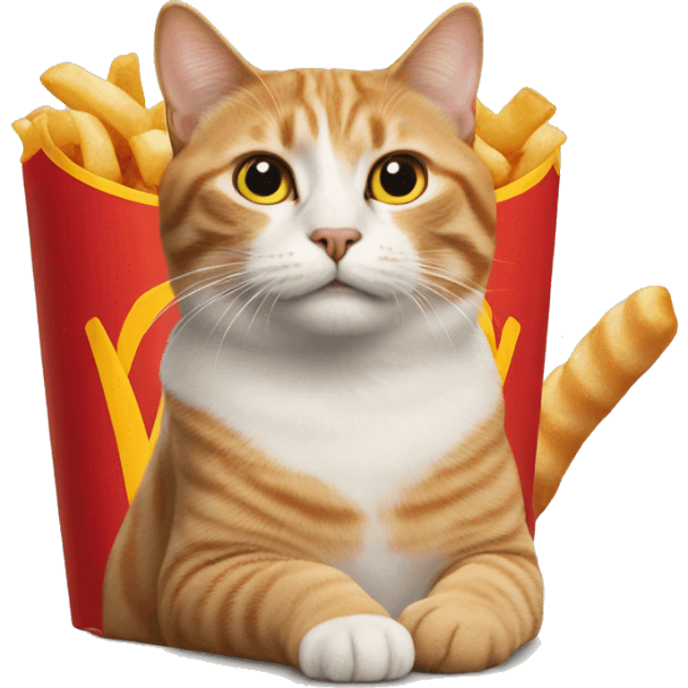 cat at mcdonalds emoji