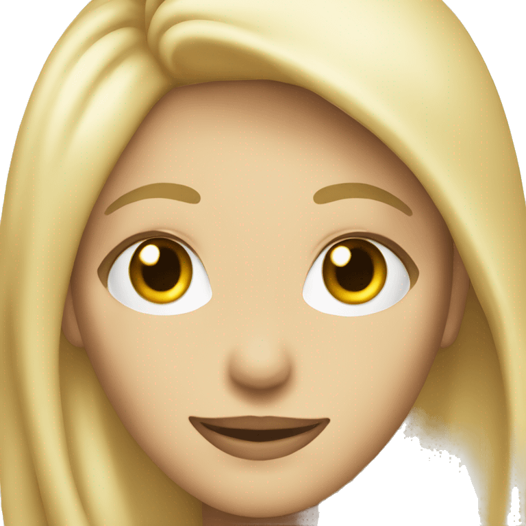 Blondie girl emigrant and hedonist smile emoji