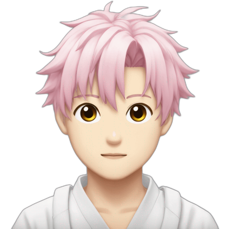 Yuri itadori, jujutsu kaisen, light pink hair emoji