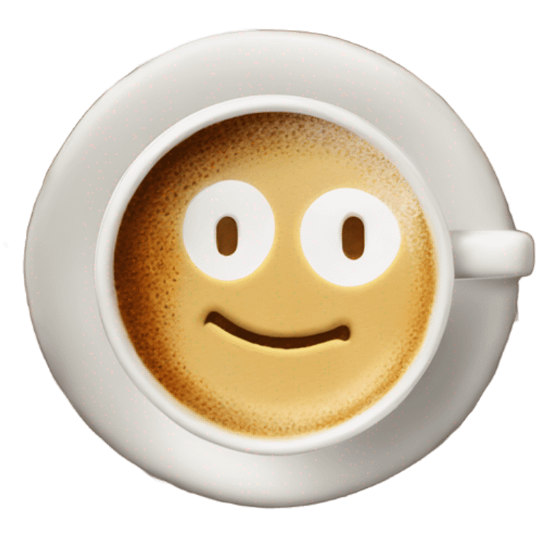 Coffe in white glass  emoji