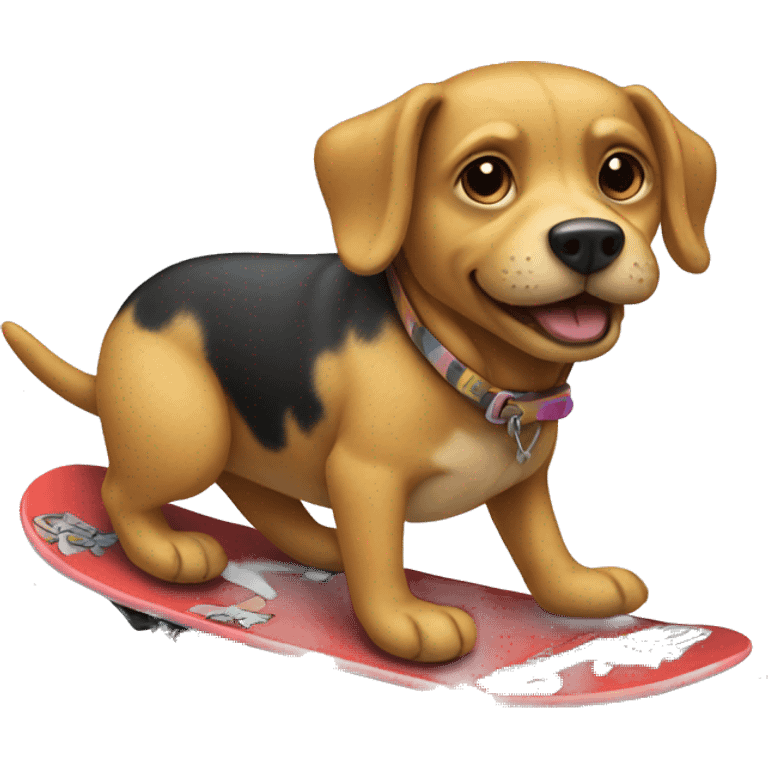 Dog riding a skateboard  emoji