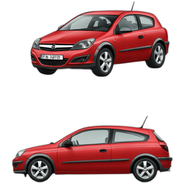 Opel - astra - H - rojo emoji