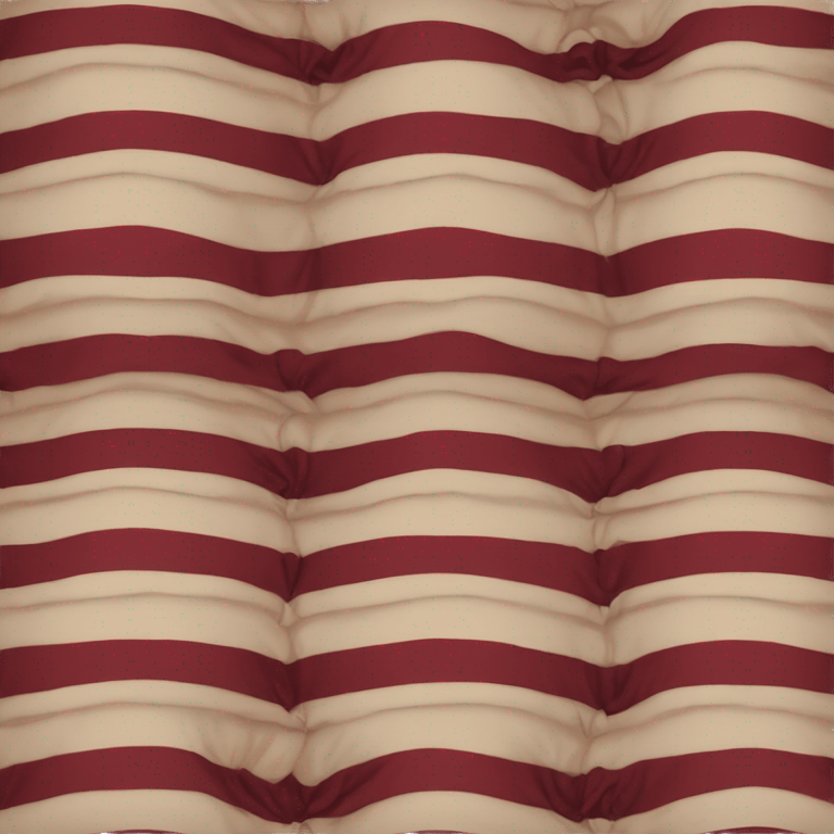 Dark Red beige striped pillow with ruffles emoji