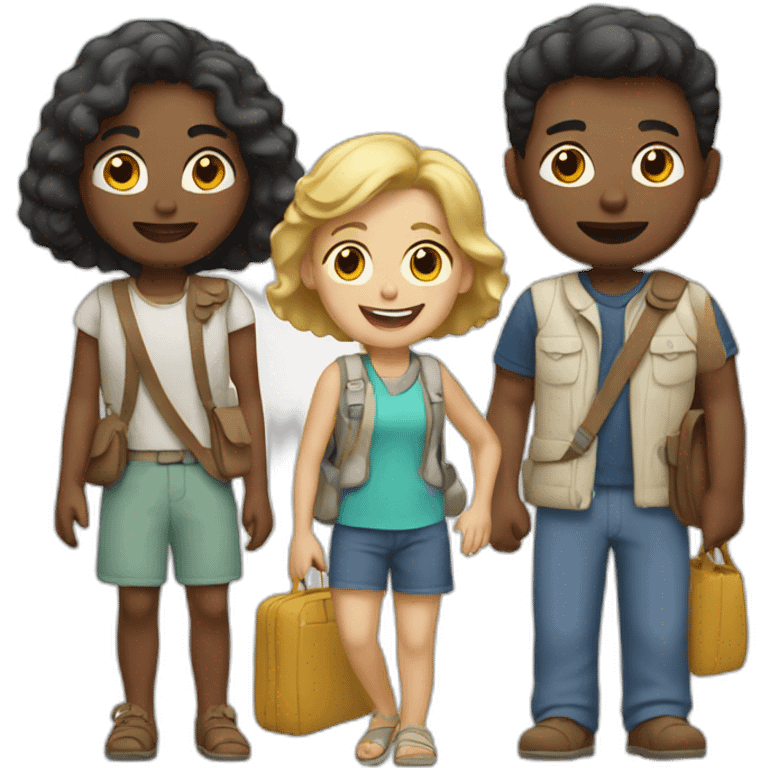 white family trip emoji