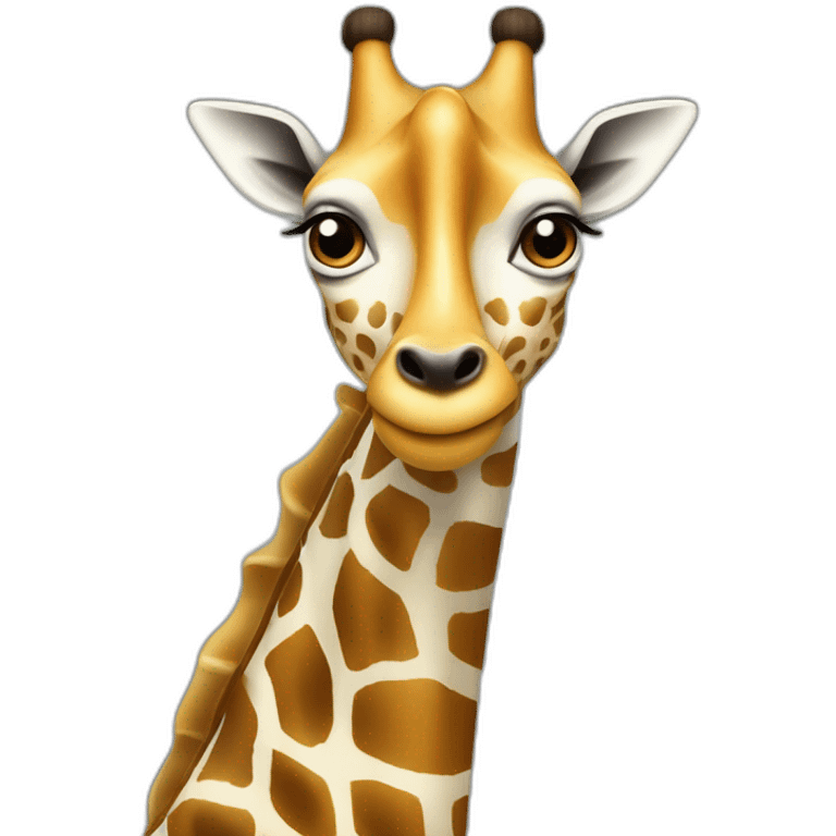 Girafe qui a la tête de squeezie qui joue du ping pont emoji