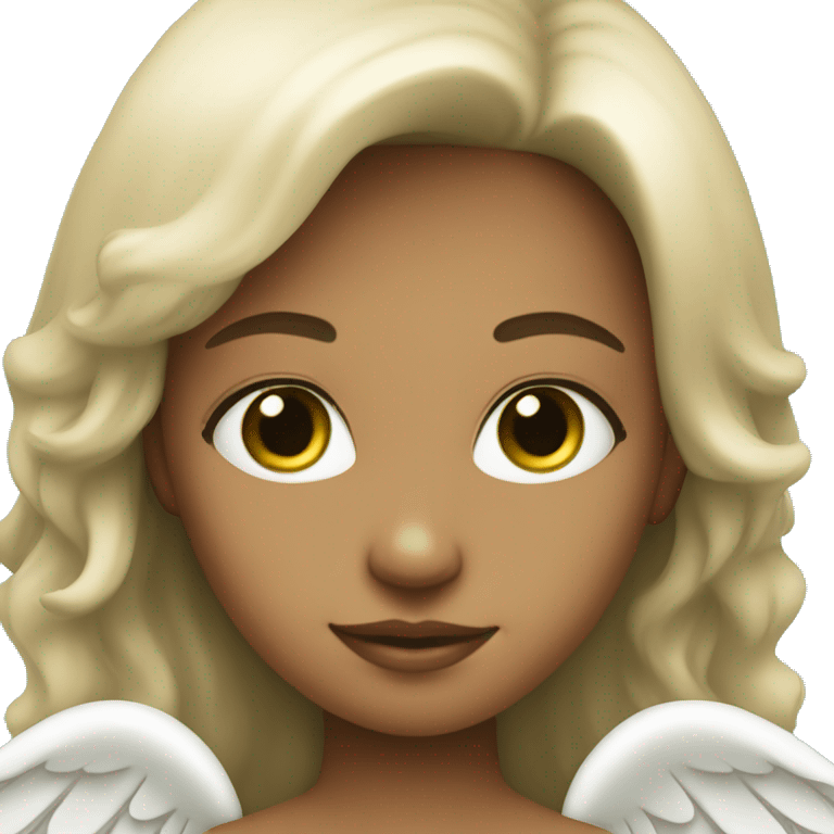 modern girl angel with green goaz emoji