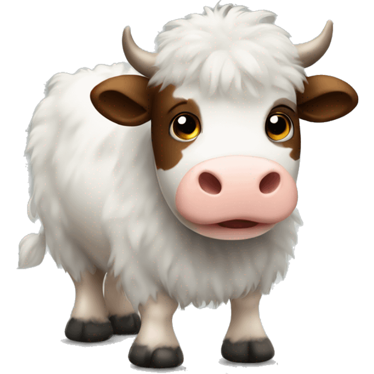 fluffy cow  emoji