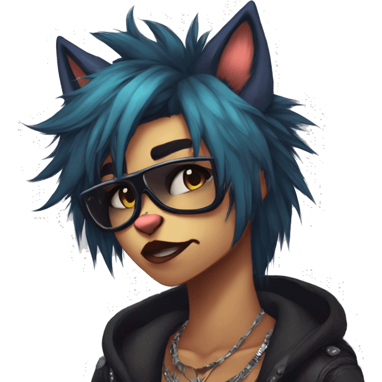 Edgy punk anthro furry by Falvie, LiLaiRa, griffsnuff, AngieWolf emoji