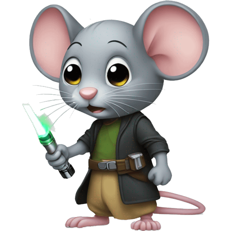 Mouse with lasersaber emoji