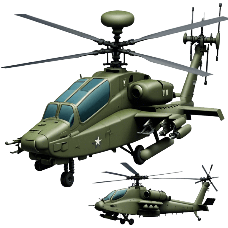 AH-64E Apache - Boeing (Model Year: 2021) (Iconic army green) emoji