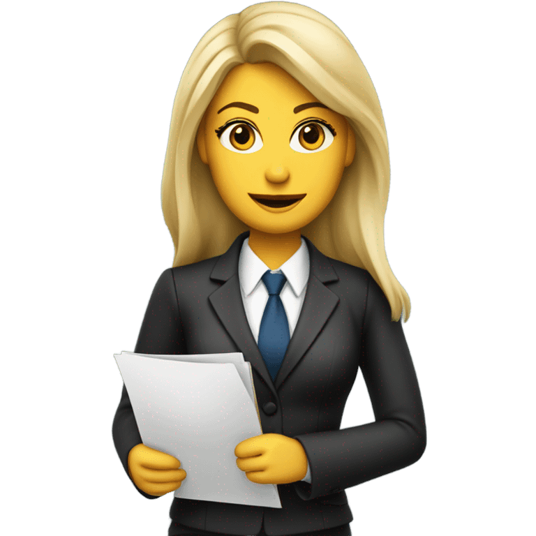 lawyer blonde girl emoji