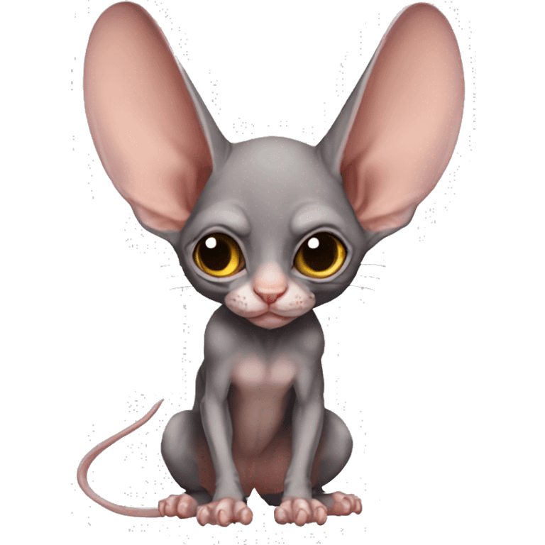 Cool Bat-Sphynx-Rat-Mouse-Rodent-Hybrid full body emoji