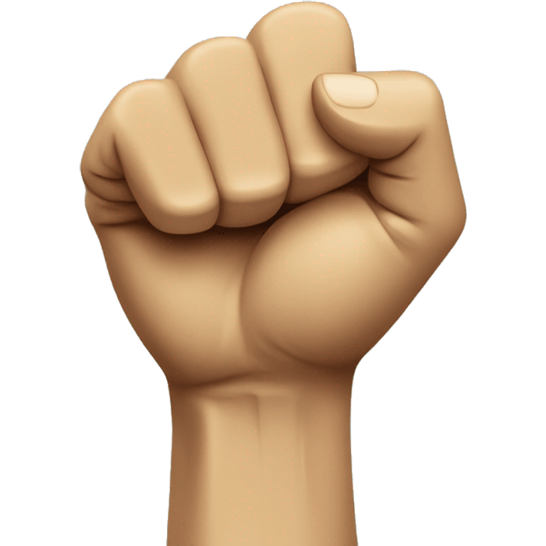 Raised fist with arm included as an expression of frustration in colour  emoji