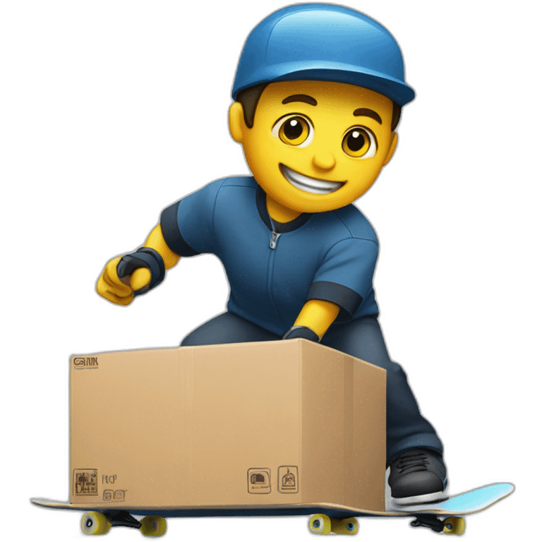 delivery on skate emoji