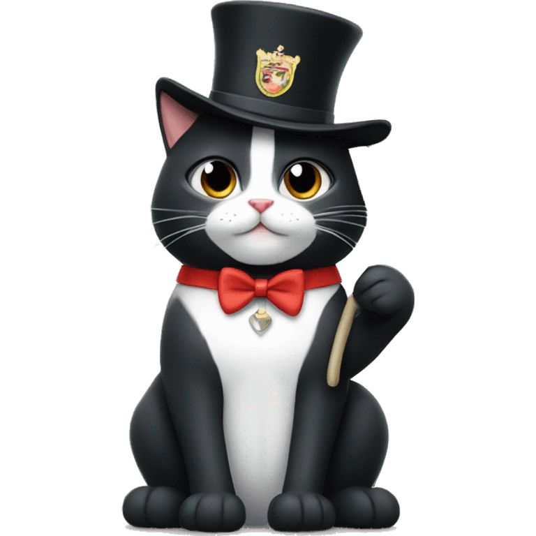 tuxedo cat with holding a mate and an argentinian flag hat  emoji