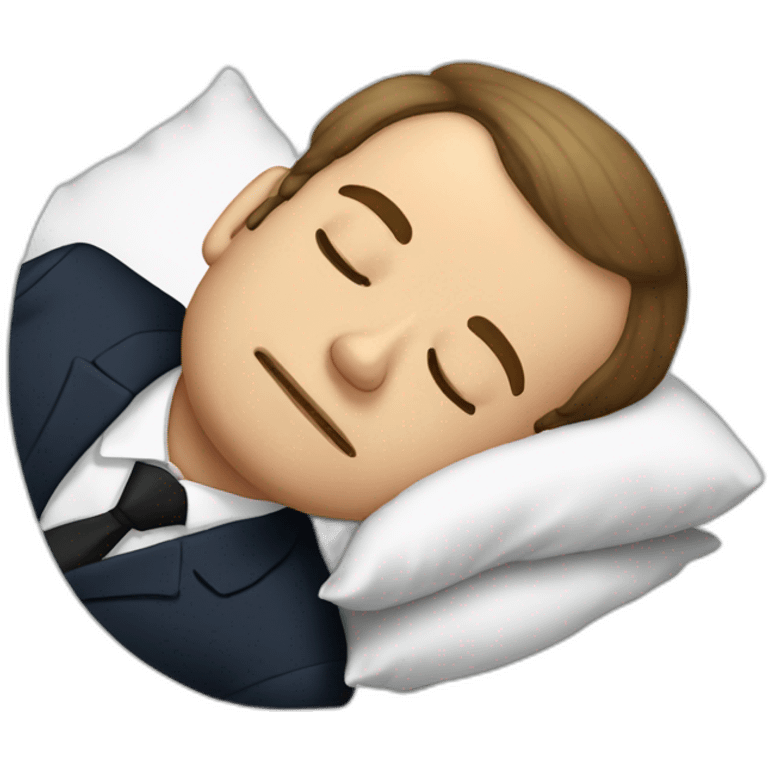 macron sleeping emoji