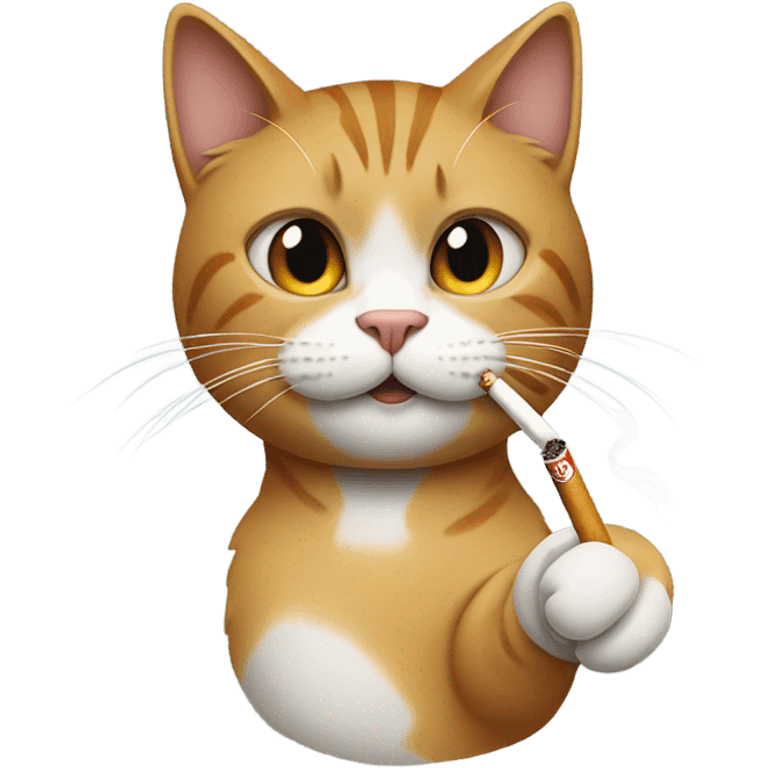 cat smoking a cigarette emoji