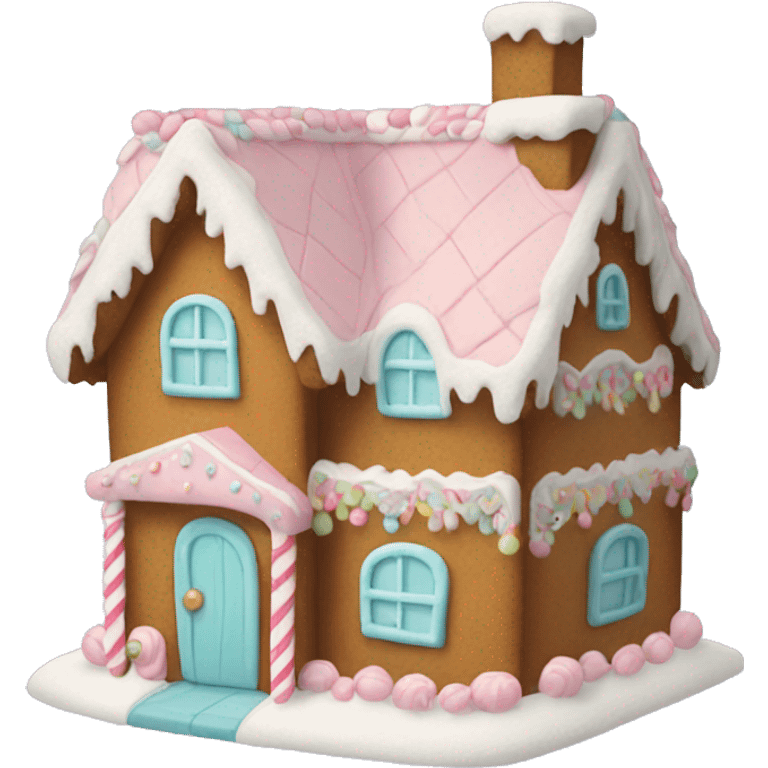 Gingerbread pastel house emoji