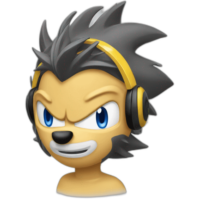 Sonic con audifonos emoji