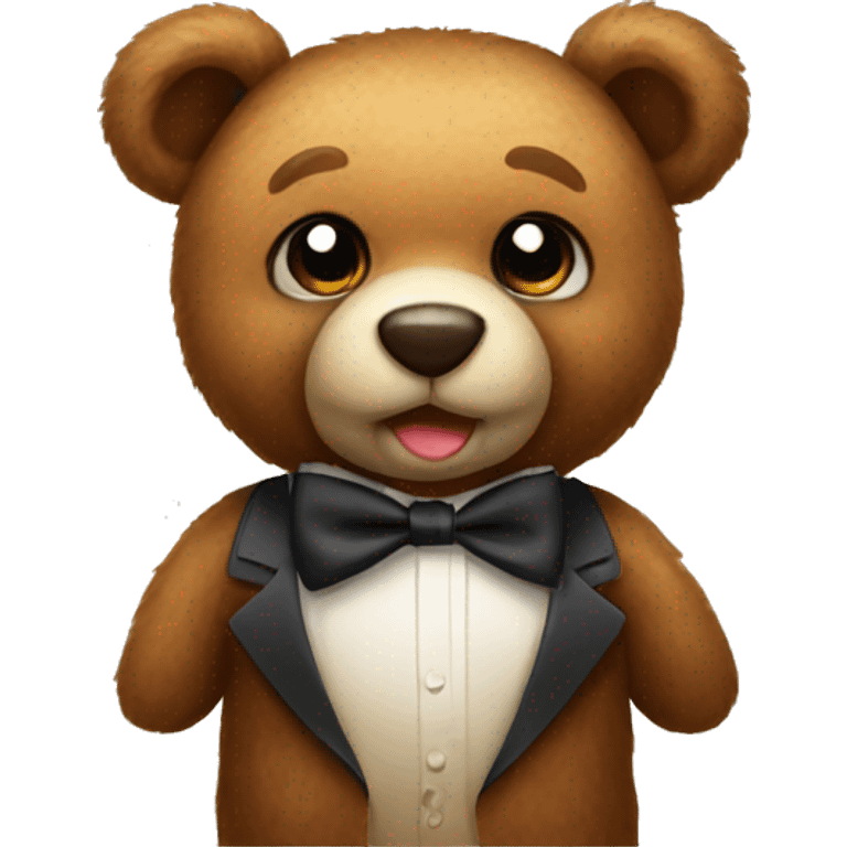 Teddy bear with bow tie  emoji