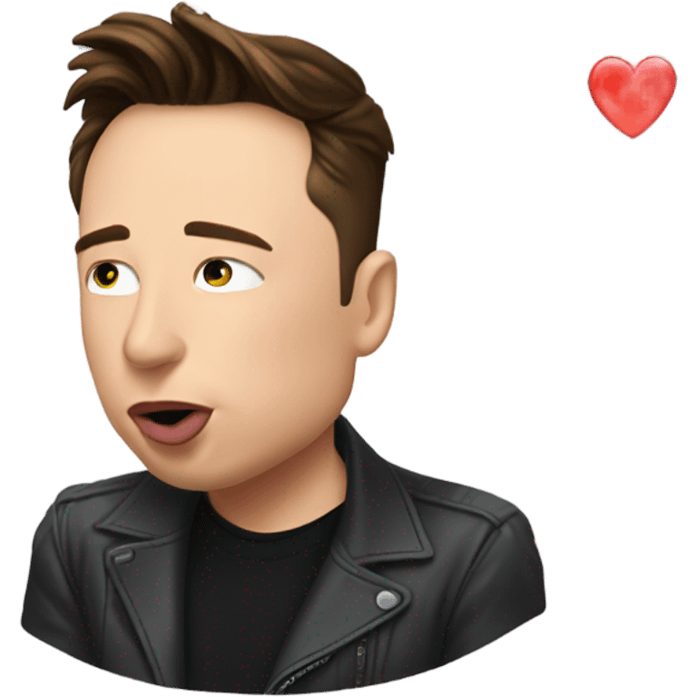 Elon musk kissing idksterling emoji