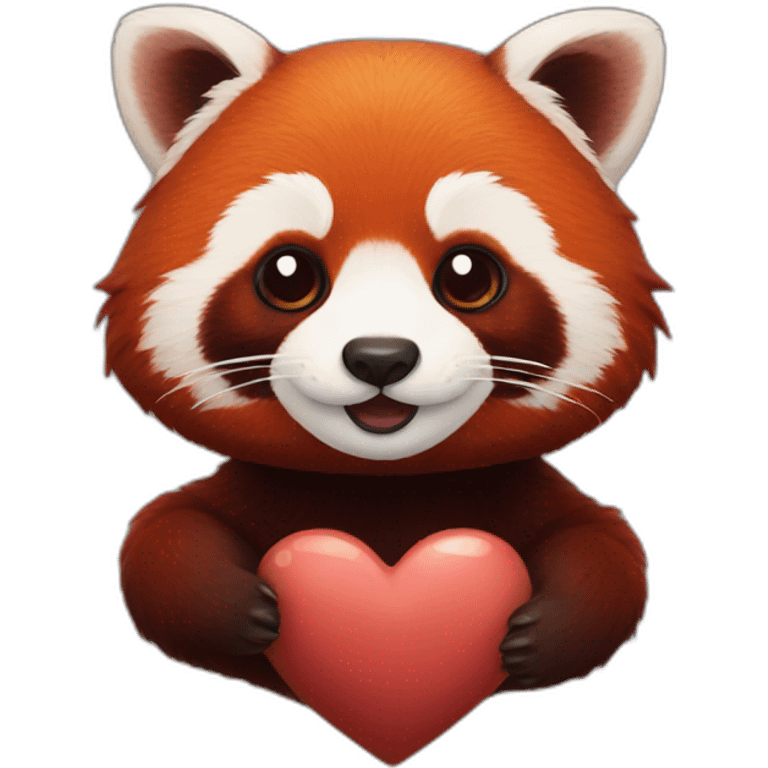 Red Panda heart emoji